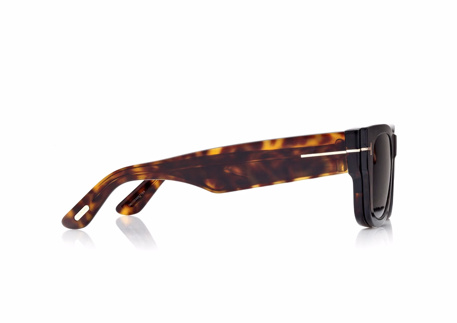 BLUE BLOCK SQUARE OPTICALS WITH CLIP ON SUNGLASSES