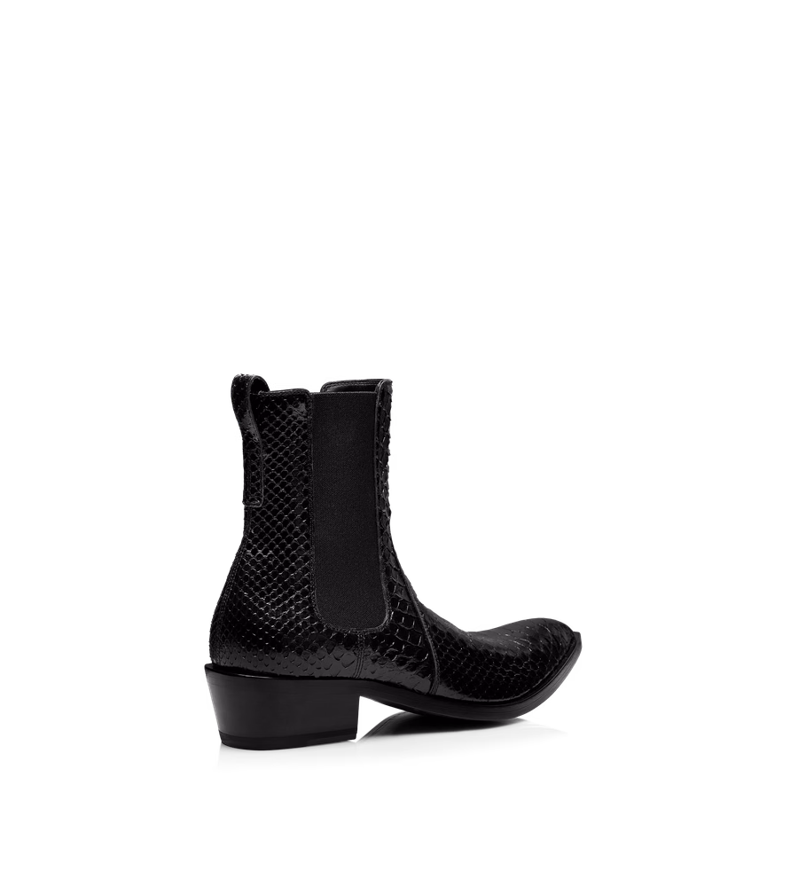 MATTE PRINTED PYTHON CHELSEA BOOT