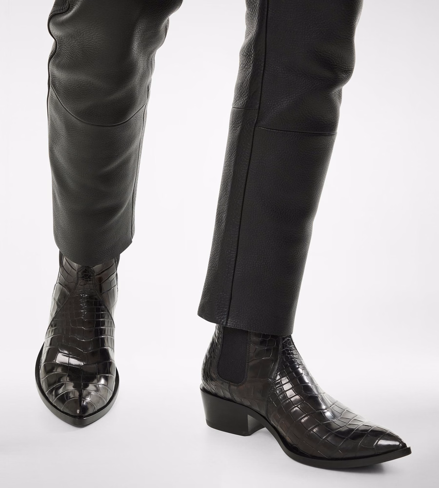 MATTE PRINTED PYTHON CHELSEA BOOT