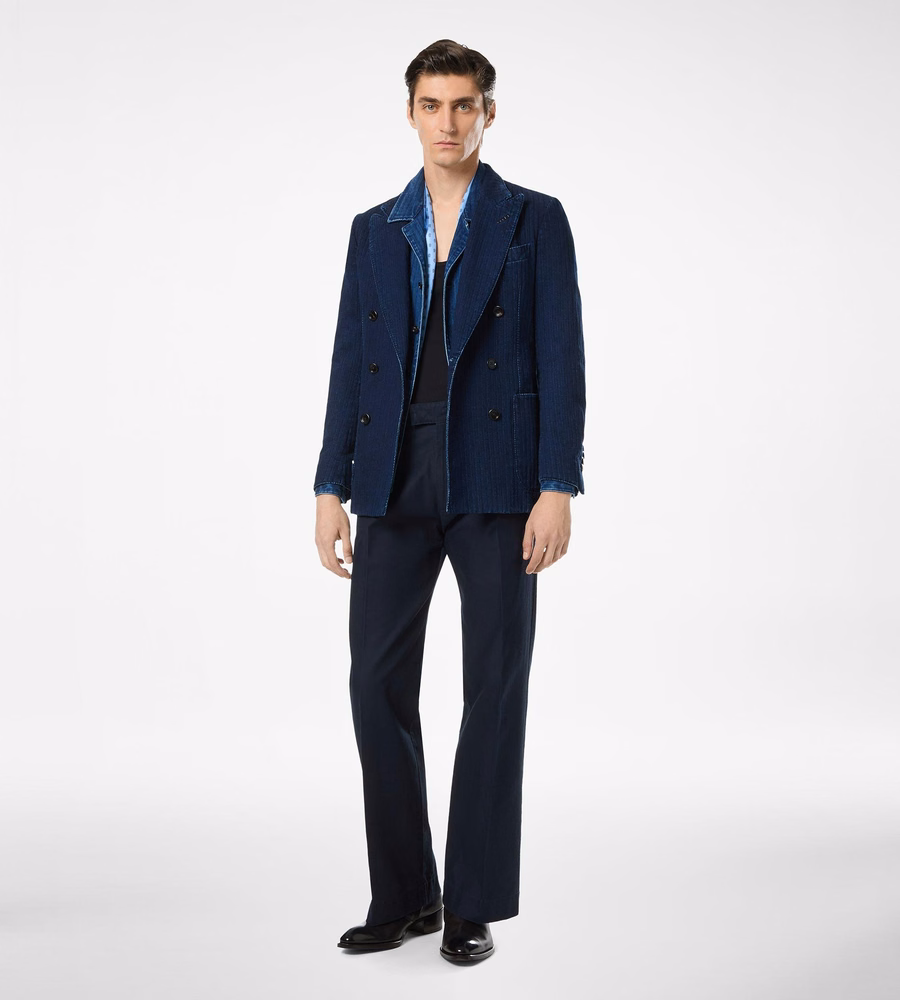 INDIGO HERRINGBONE JACKET