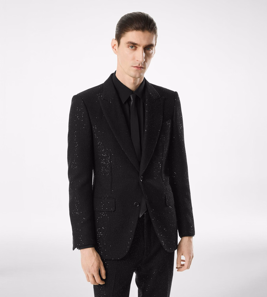 SEQUINED LIGHT BOUCLÈ JACKET