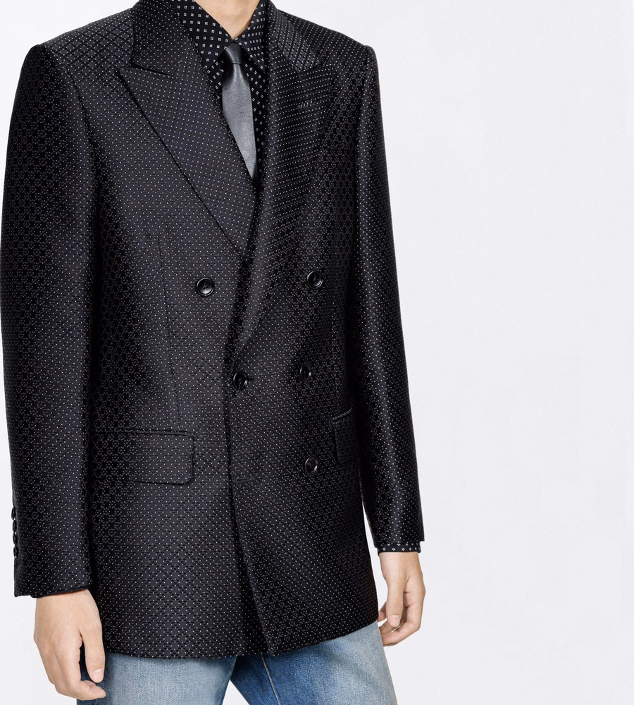 DOTTED LOZENGE JACQUARD JACKET