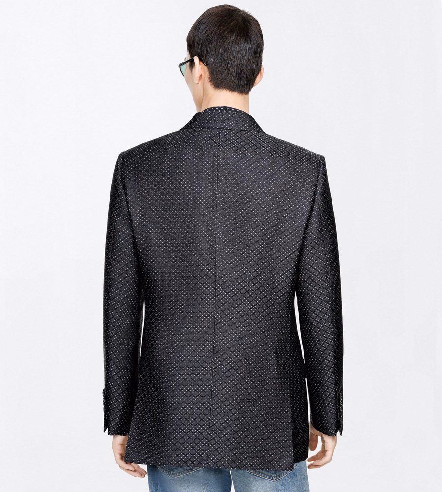 DOTTED LOZENGE JACQUARD JACKET