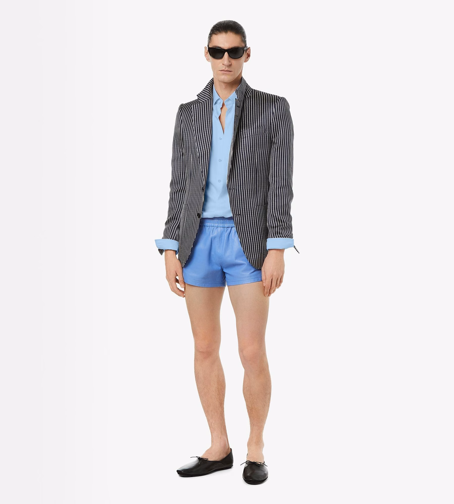 FLUID SILK FAILLE STRIPE JACKET