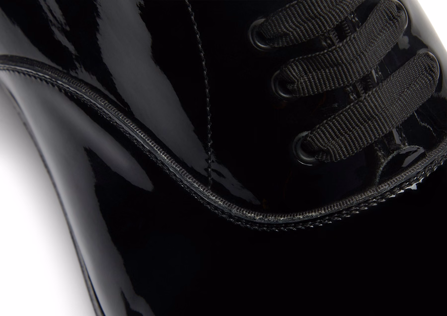 PATENT LEATHER EDGAR EVENING LACE UP