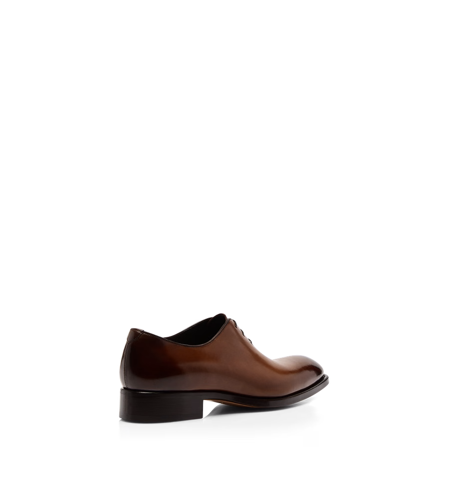BURNISHED LEATHER WHOLE CUT LACE UP