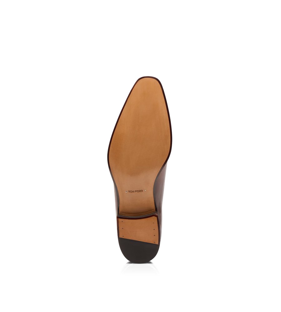 BURNISHED LEATHER WHOLE CUT LACE UP