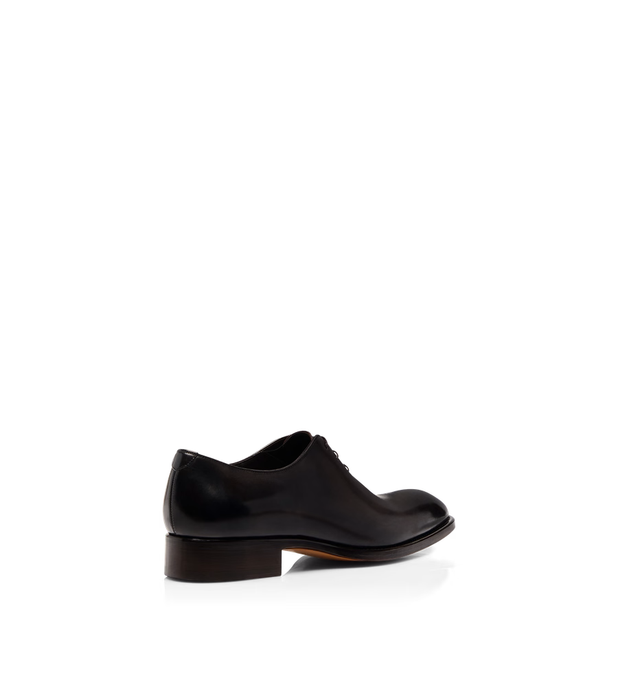 BURNISHED LEATHER WHOLE CUT LACE UP