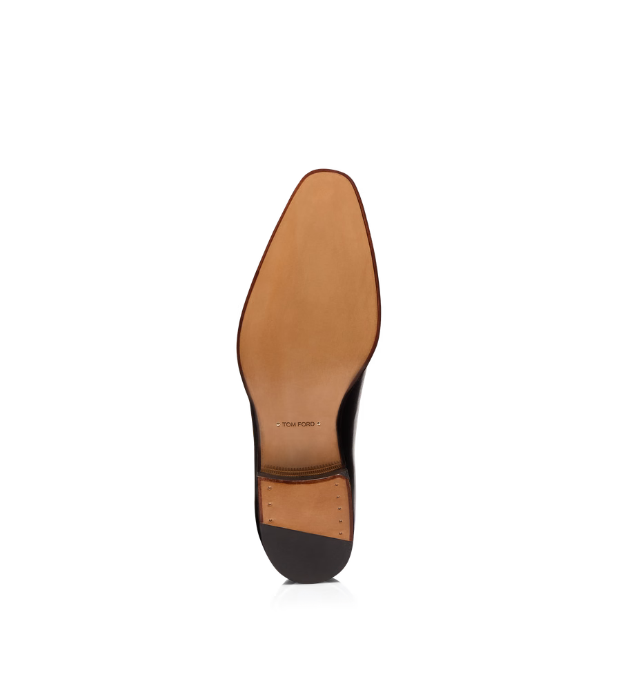 BURNISHED LEATHER WHOLE CUT LACE UP