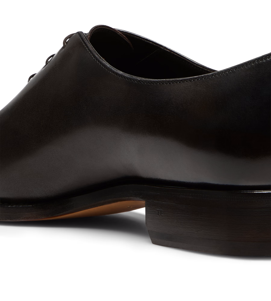 BURNISHED LEATHER WHOLE CUT LACE UP