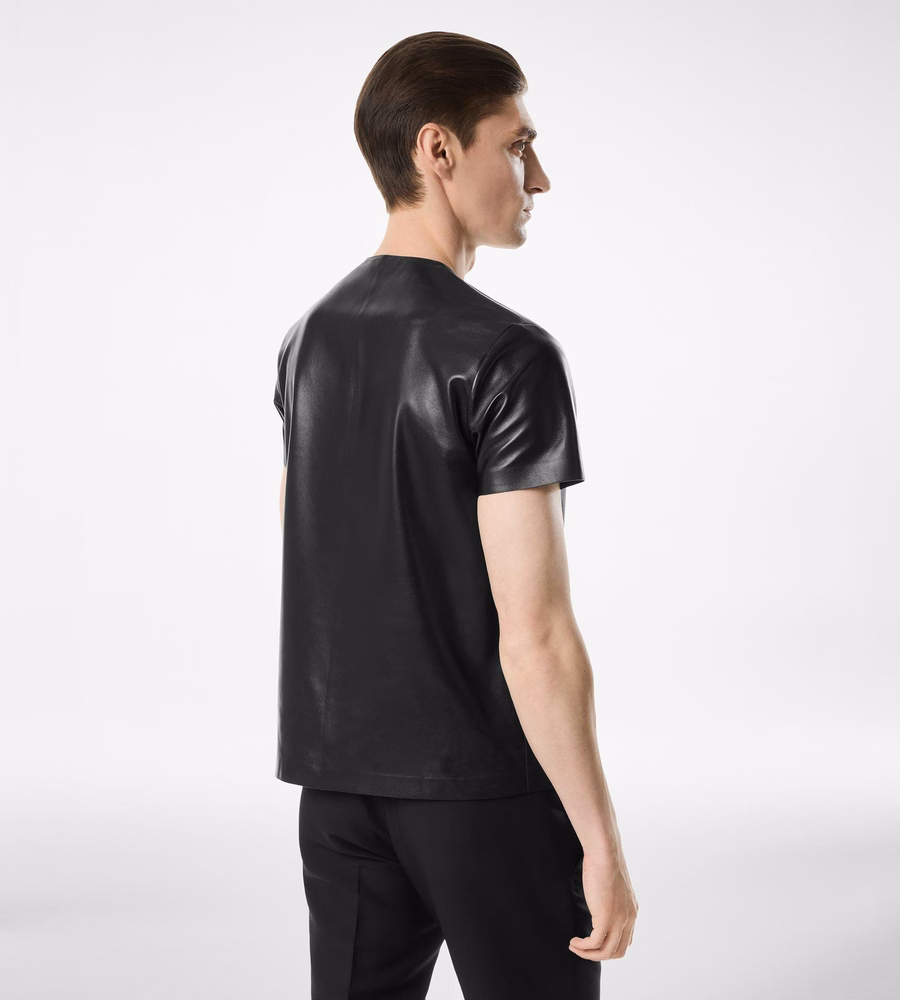 SOFT NAPPA PLONGE CREW NECK