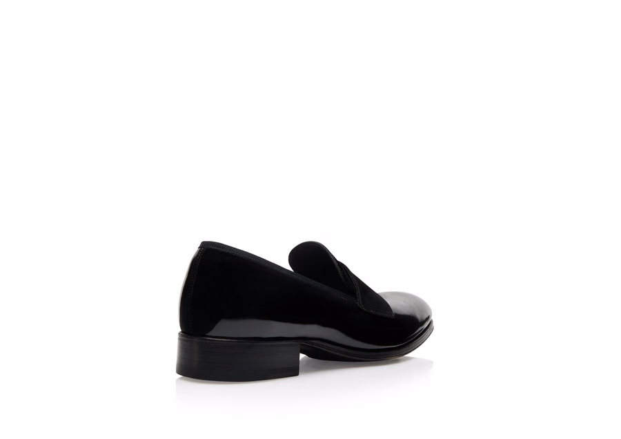 PATENT LEATHER EDGAR EVENING SLIPPER