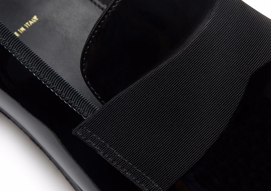 PATENT LEATHER EDGAR EVENING SLIPPER