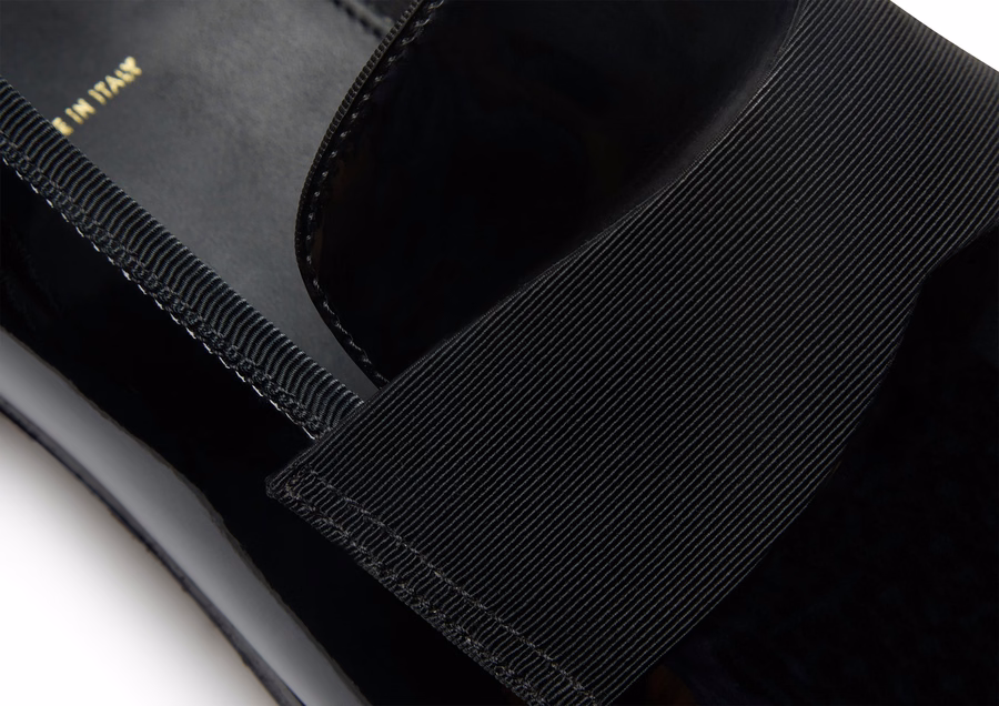 PATENT LEATHER EDGAR EVENING SLIPPER