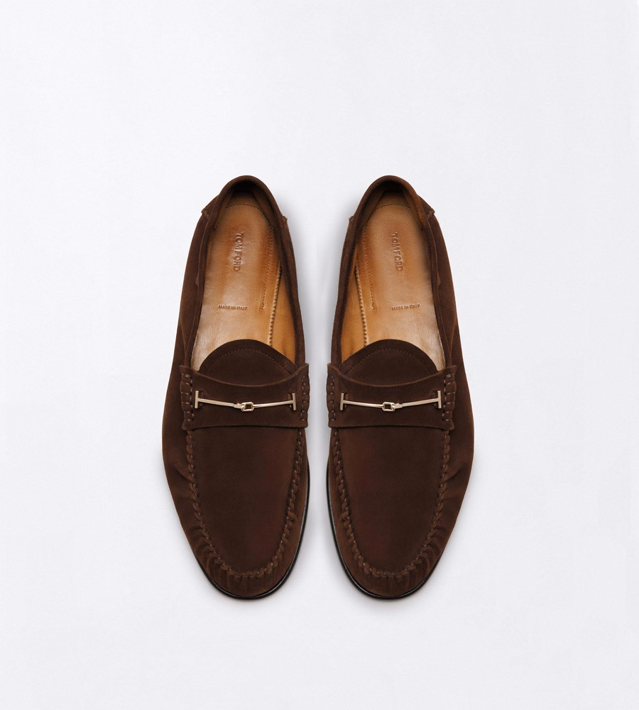 SUEDE DOUBLE T HARDWARE RIPLEY LOAFER