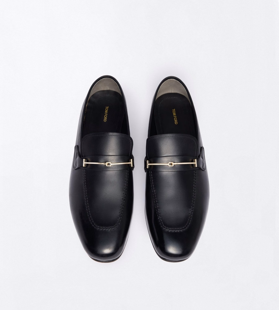 BURNISHED LEATHER DOUBLE T HARDWARE GIGI LOAFER