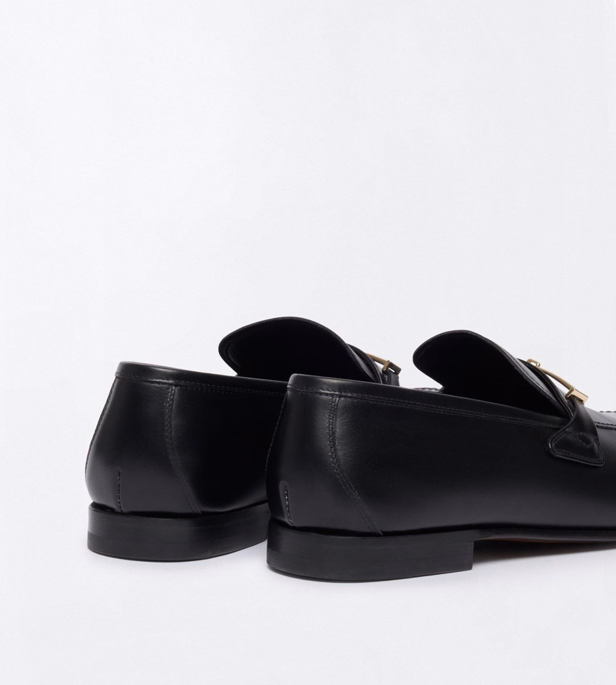 BURNISHED LEATHER DOUBLE T HARDWARE GIGI LOAFER