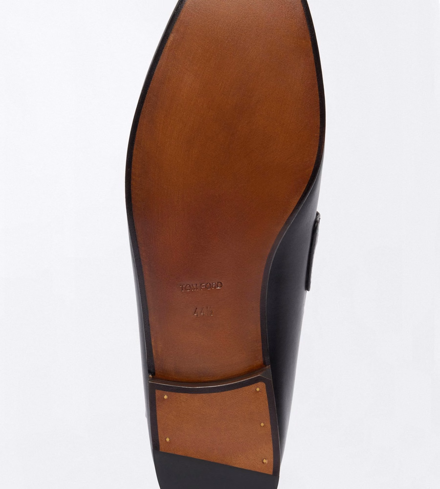 BURNISHED LEATHER DOUBLE T HARDWARE GIGI LOAFER