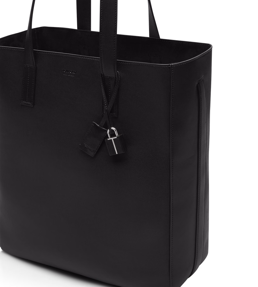 NATURAL LEATHER NORTH SOUTH TOTE