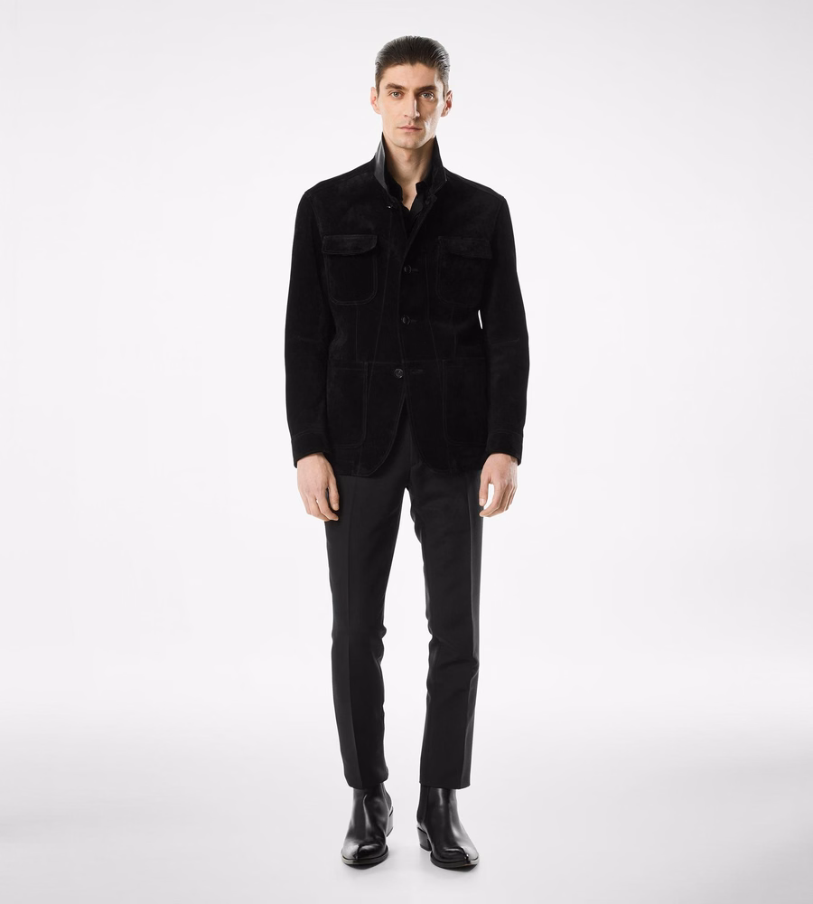 CASHMERE SUEDE MILITARY JACKET