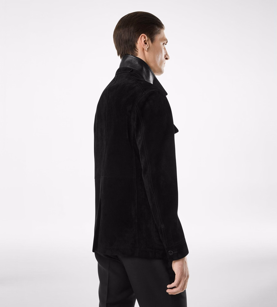 CASHMERE SUEDE MILITARY JACKET