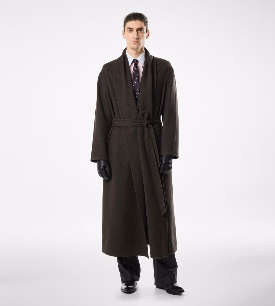DOUBLE SPLITTABLE CASHMERE SHAWL COAT