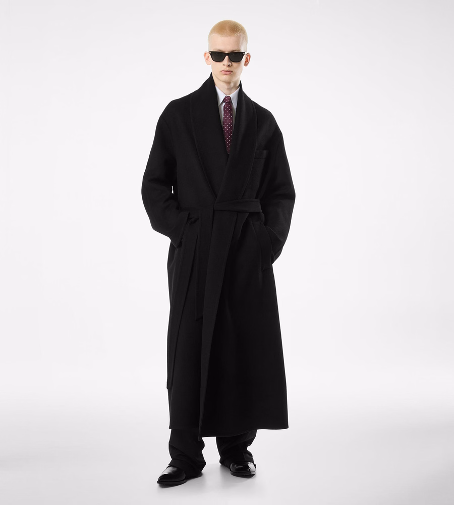 DOUBLE SPLITTABLE WOOL CASHMERE SHAWL COAT