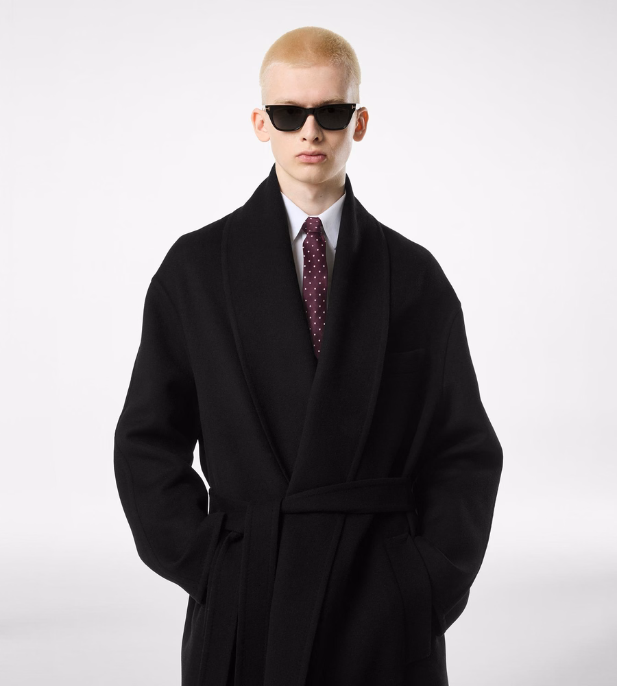 DOUBLE SPLITTABLE WOOL CASHMERE SHAWL COAT