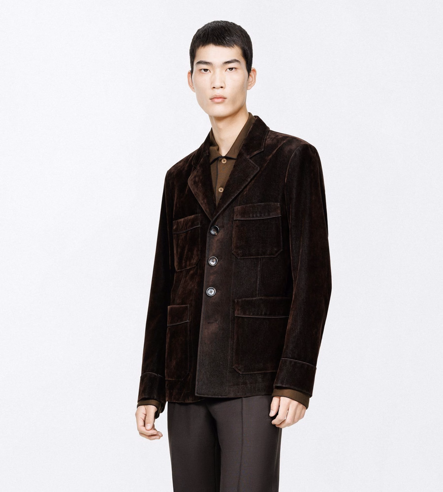 FLOCKED FOUR POCKET JACKET