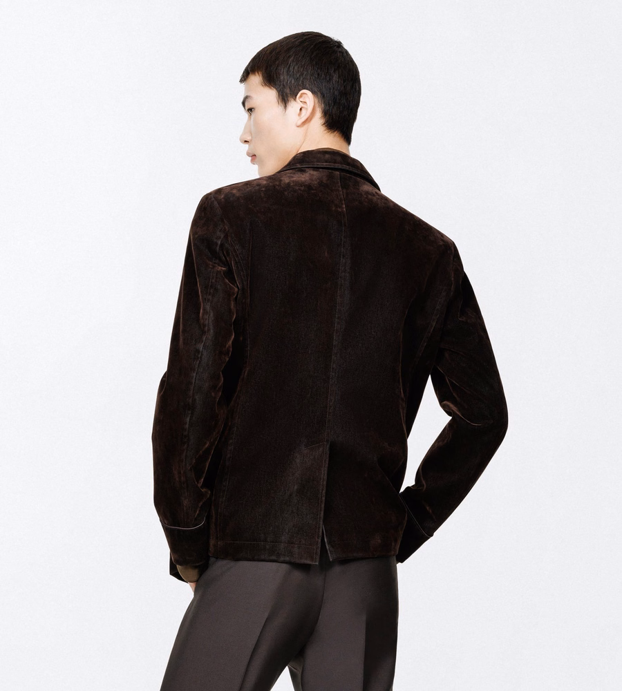 FLOCKED FOUR POCKET JACKET