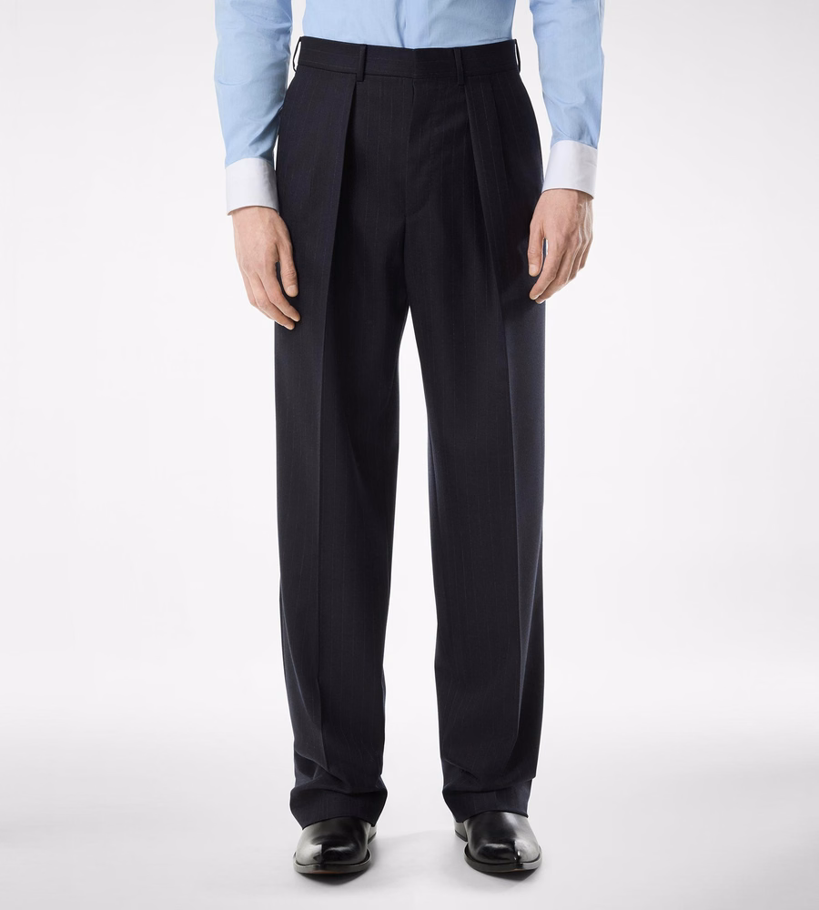 SUBTLE PINSTRIPE DOUBLE PLEAT PANT