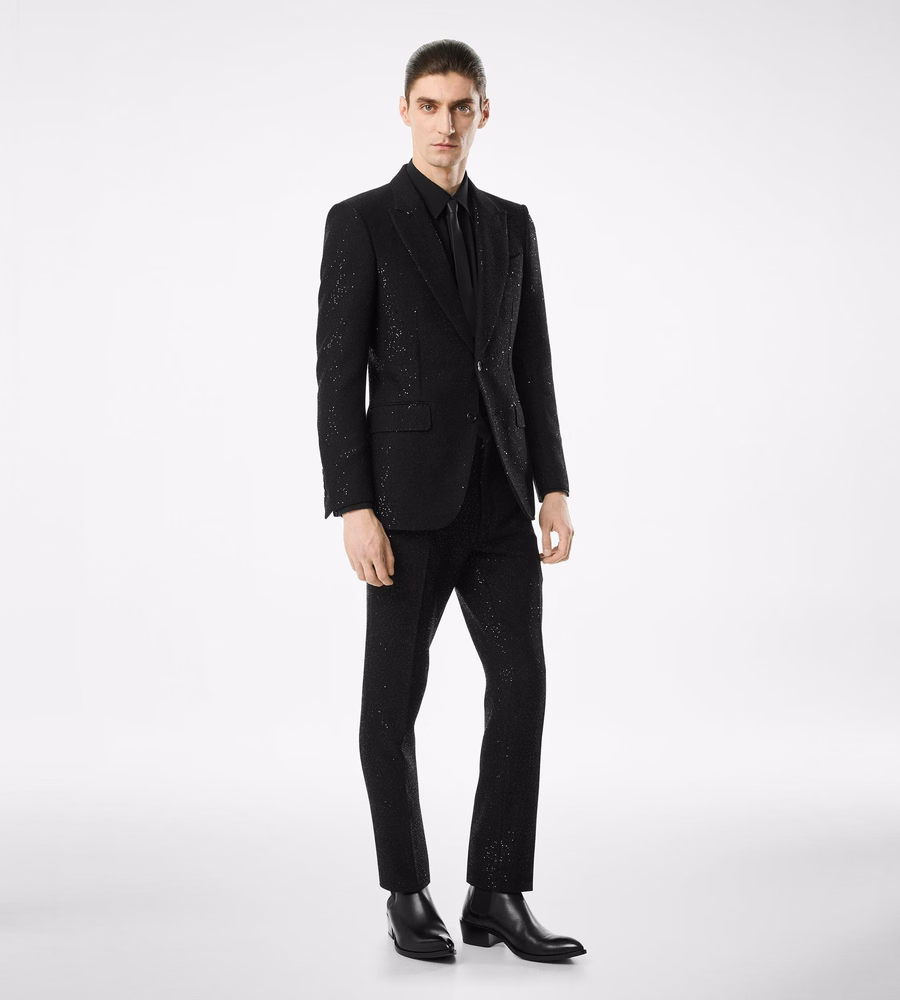 SEQUINS LIGHT BOUCLÈ PANT