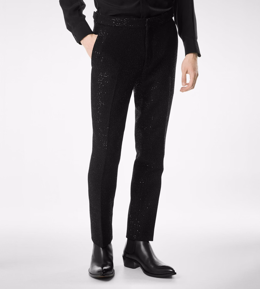 SEQUINS LIGHT BOUCLÈ PANT