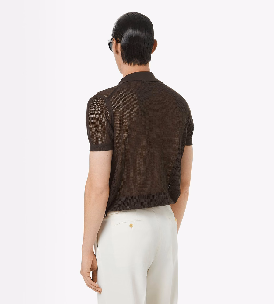 COTTON SILK MESH POLO