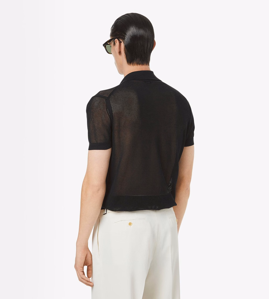 COTTON SILK MESH POLO