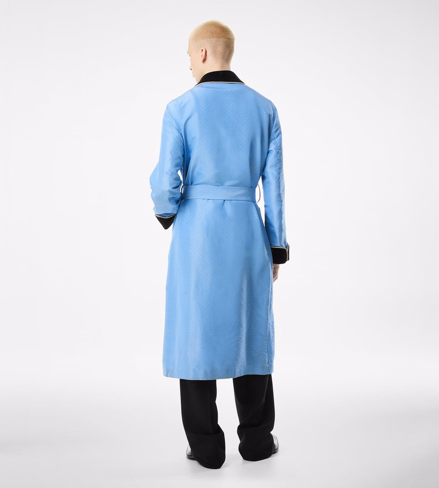 SILK JACQUARD SHAWL COLLAR ROBE