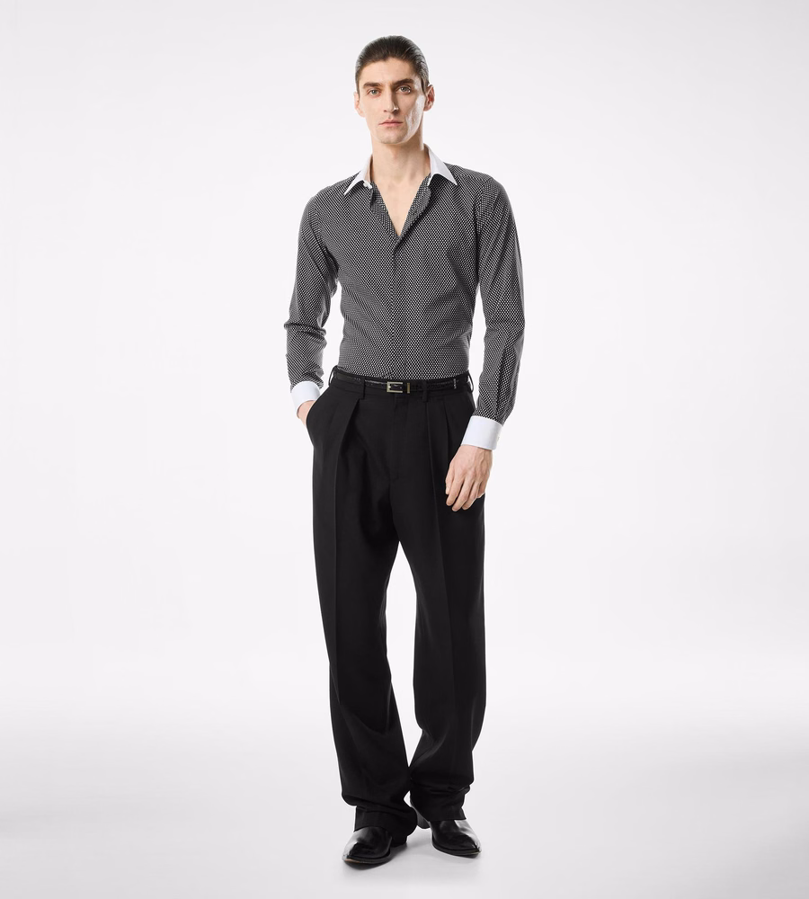 DIAMOND PRINT COTTON CLASSIC FIT SHIRT