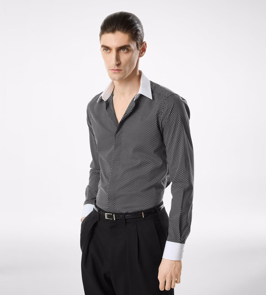 DIAMOND PRINT COTTON CLASSIC FIT SHIRT