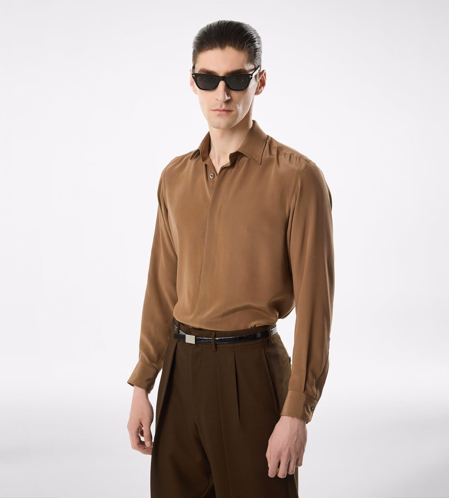 SILK FLUID FIT SHIRT