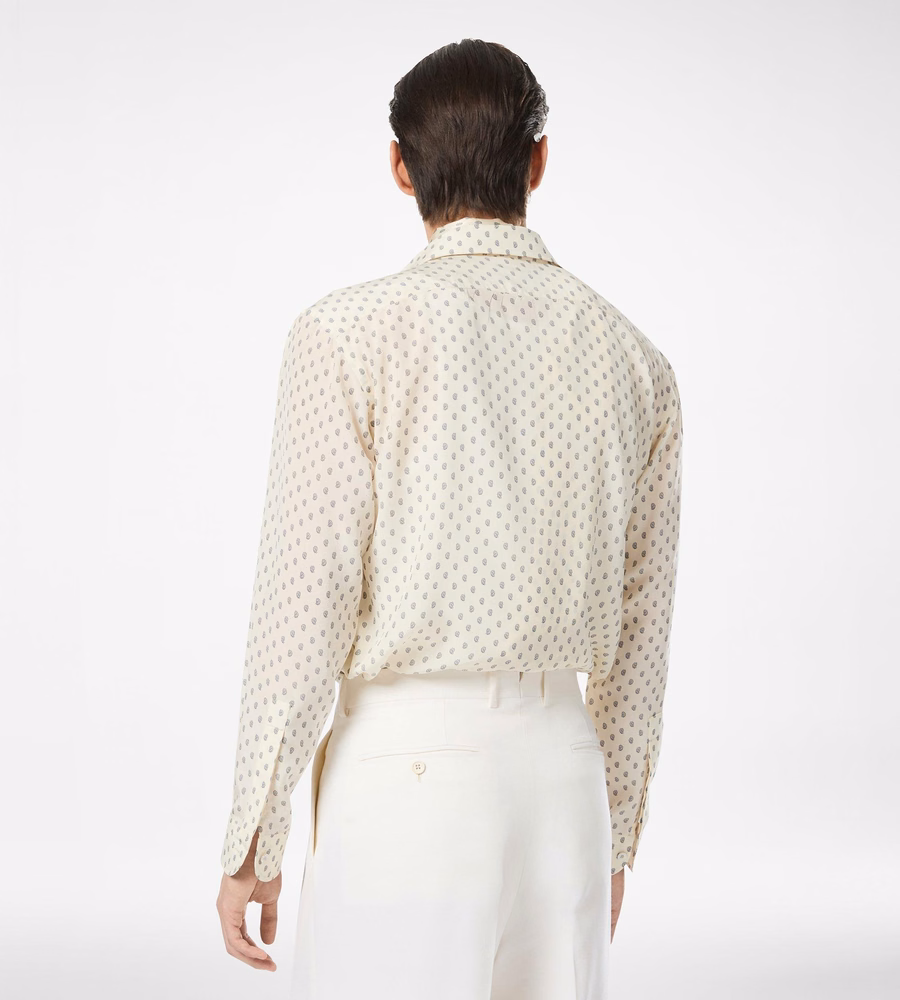 CREPE DE CHINE PAISLEY PRINT FLUID FIT SHIRT