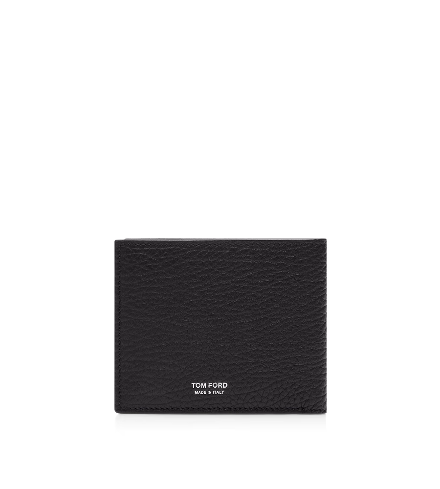 PRINTED DEER LEATHER ELONGATED T LINE CLASSIC BIFOLD WALLET