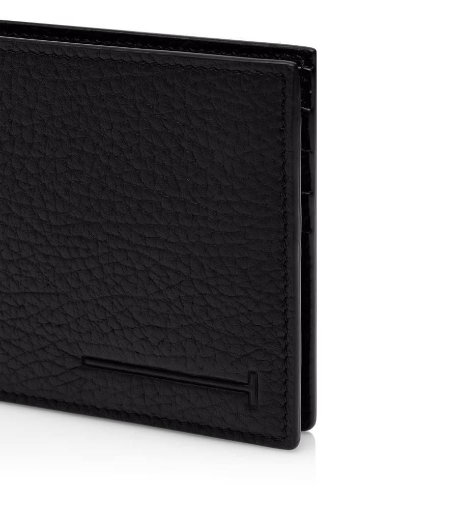 PRINTED DEER LEATHER ELONGATED T LINE CLASSIC BIFOLD WALLET