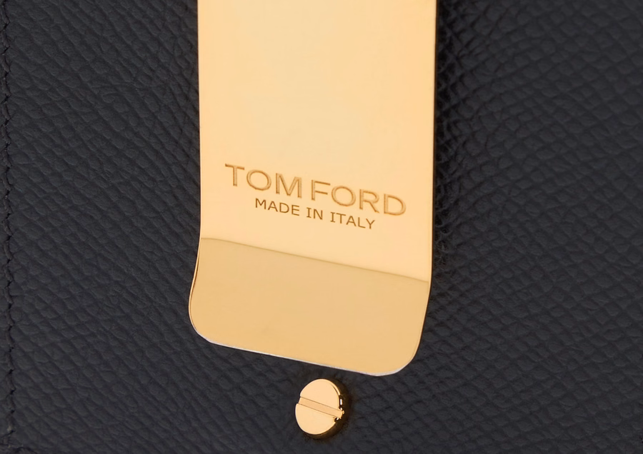 SMALL GRAIN LEATHER MONEY CLIP CARDHOLDER