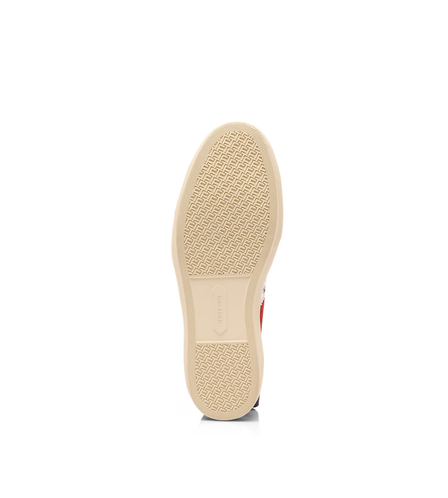 SUEDE AND PRINTED ALLIGATOR CAMBRIDGE SNEAKER
