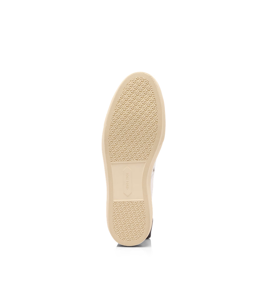 SUEDE AND PRINTED ALLIGATOR CAMBRIDGE SNEAKER