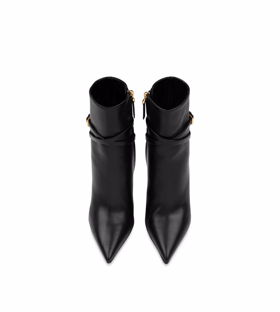 LEATHER PADLOCK ANKLE BOOT