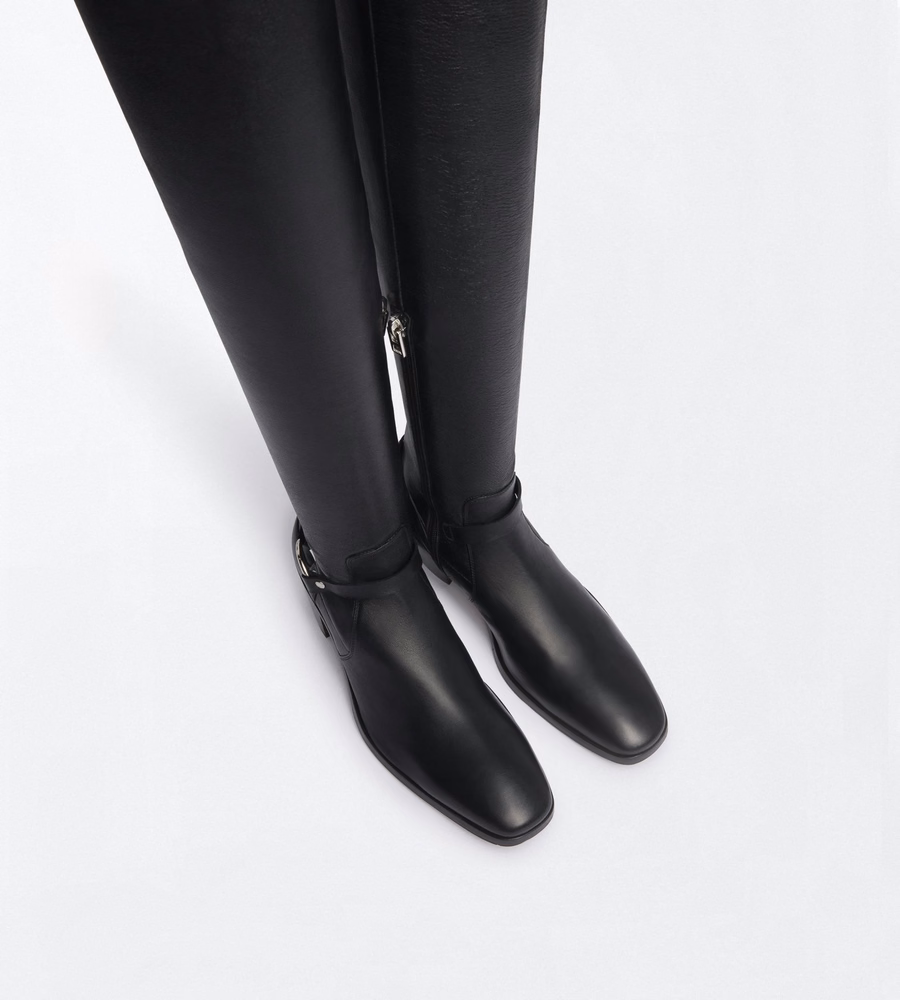 LEATHER CLINT THIGH HIGH BOOT