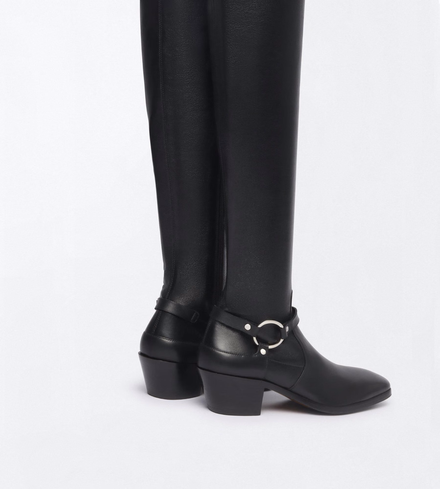 LEATHER CLINT THIGH HIGH BOOT