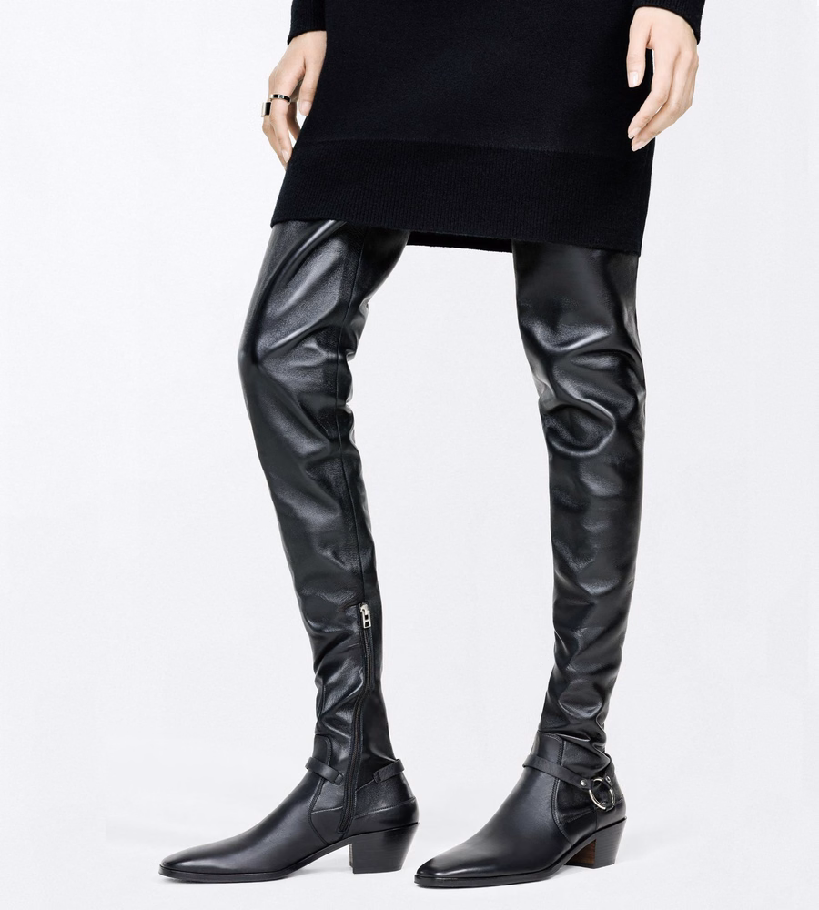 LEATHER CLINT THIGH HIGH BOOT