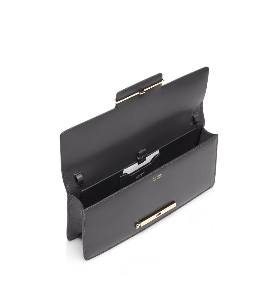 SUPPLE GRAIN LEATHER AUBE E/W SHOULDER BAG